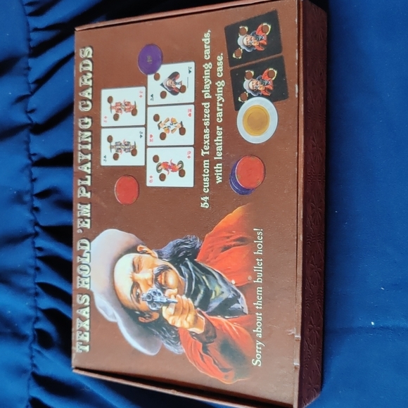 ✔️2004 Texas Hold 'Em Playing Cards New in Box Accoutrements w/ Leather Case - Picture 6 of 7